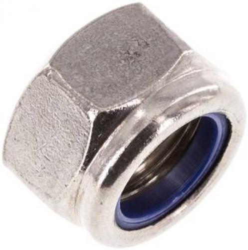 Sechskantmuttern selbstsichernd mit Kunststoff-Klemmring Edelstahl A2 DIN 985 / ISO 10511, alle Größen