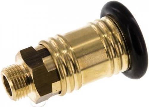 Kupplungsdosen mit Außengewinde, NW 12, Messing, alle Größen