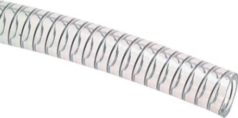 PVC-Saug-Druck-Schlauch Meterware – ab 1 m, Stahlspirale, flexibel, alle Größen