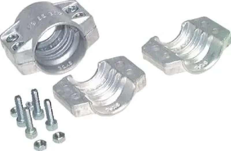 Klemmschalen 2-teilig Einbindeschalen Edelstahl 1.4401 V4A Industrieschläuche
