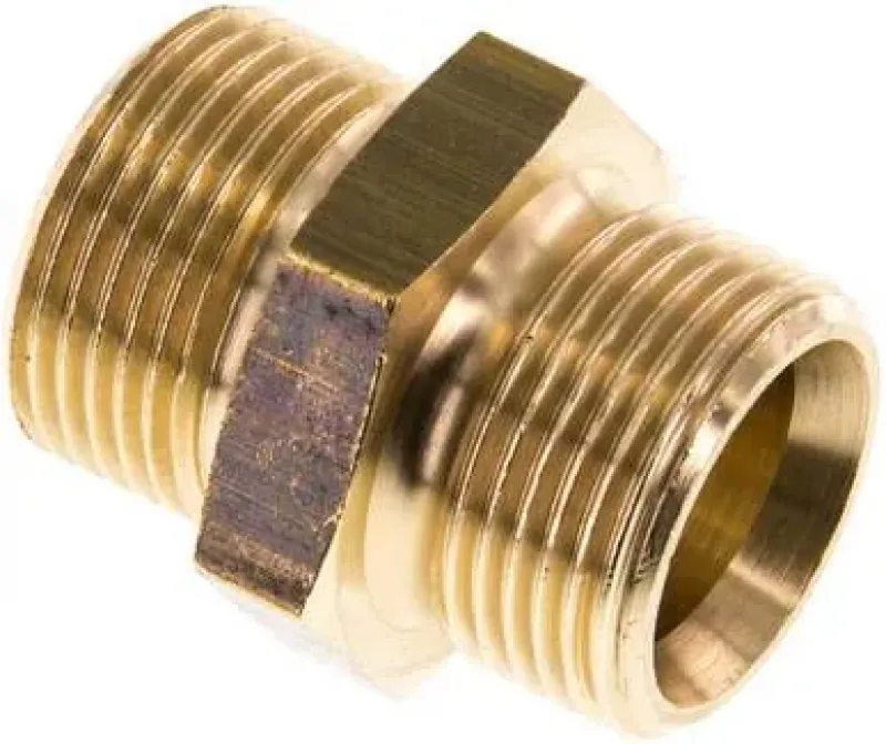 Doppelnippel aus Messing und Rotguss, zylindrisches Gewinde, bis 16 bar, alle Größen