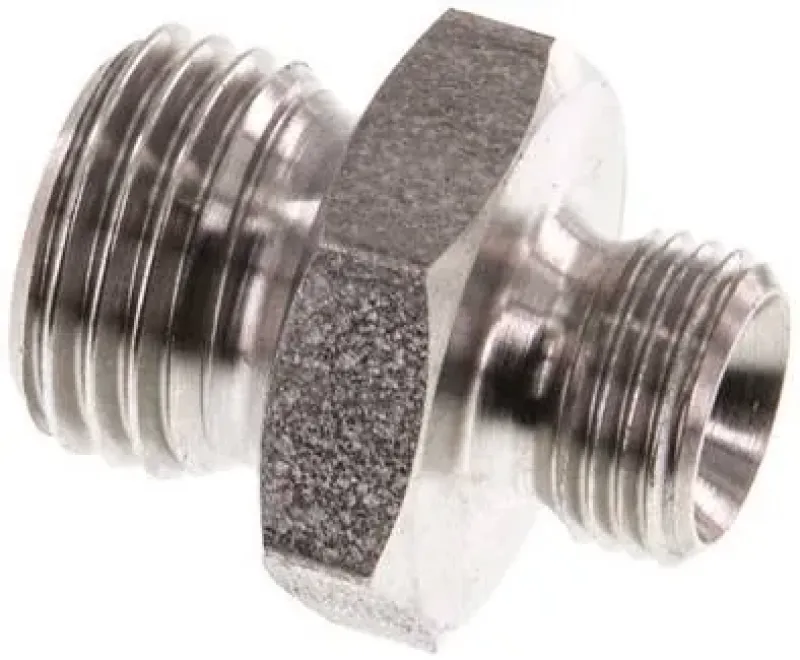 Doppelnippel aus Edelstahl 1.4571, zylindrisches Gewinde, druckfest bis 40 bar, alle Größen