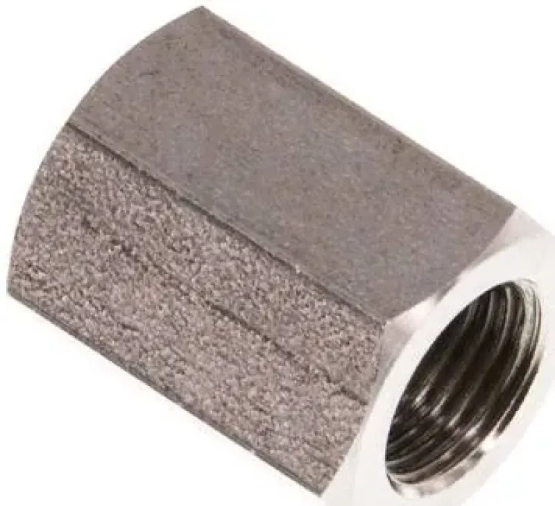 Muffe und Reduziermuffe aus Edelstahl 1.4571, Sechskant-Form, bis 40 bar, alle Größen