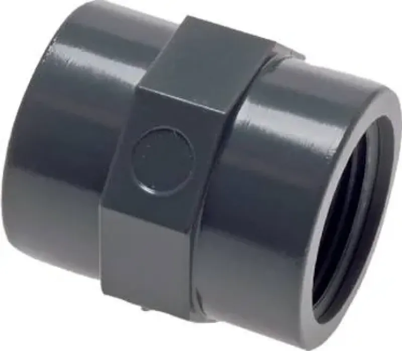 Gewindemuffe aus PVC-U, nur für Kunststoffgewinde geeignet, PN 10, alle Größen