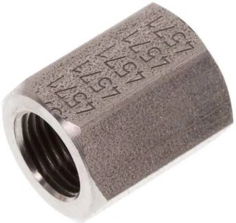 Hochdruck-Muffe und Reduziermuffe aus Edelstahl 1.4571, 160 bis 350 bar, alle Größen