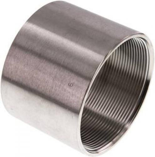 Muffen / Reduziermuffen Edelstahl 1.4408 rund bis 16 bar, alle Größen auch NPT