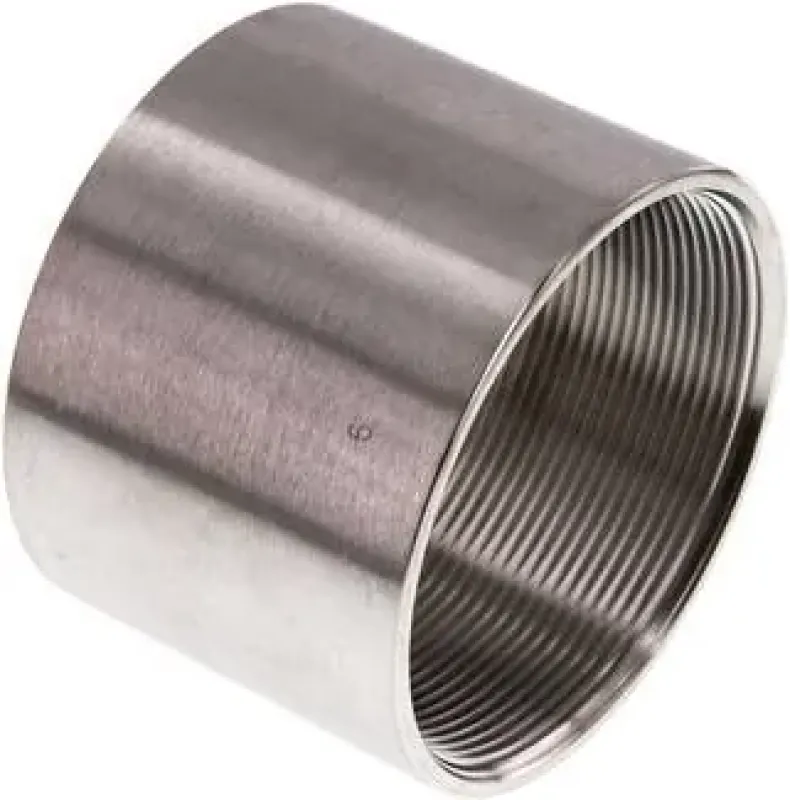 Muffe und Reduziermuffe aus Edelstahl 1.4408, runde Ausführung, bis 16 bar, Rp- oder NPT-Gewinde, alle Größen
