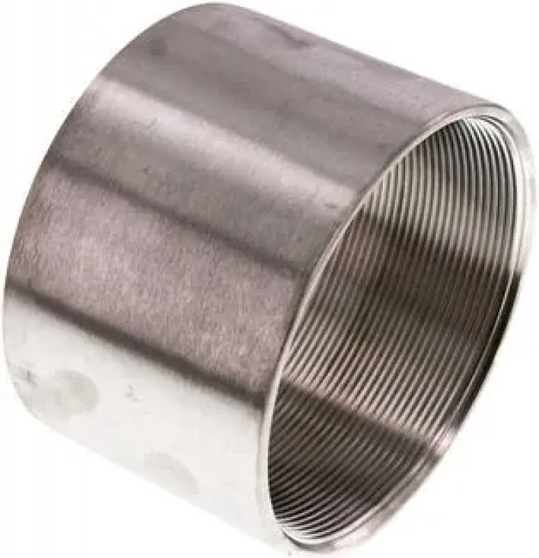 Muffe und Reduziermuffe aus Edelstahl 1.4408, runde Ausführung, bis 16 bar, Rp- oder NPT-Gewinde, alle Größen