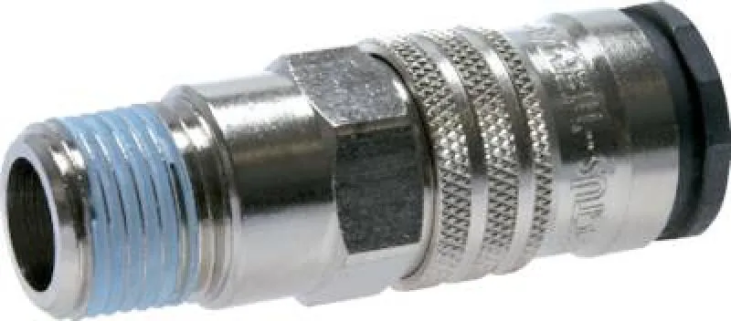 Kupplungsdosen mit Außengewinde, NW 10, Messing vernickelt / Stahl, verschiedene Größen