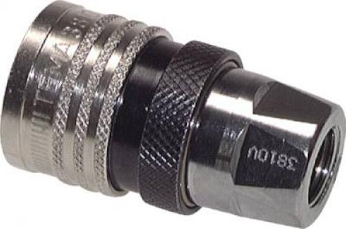 Kupplungen für Waschgeräteschläuche mit Innengewinde, mit Absperrventil, alle Größen und Typen