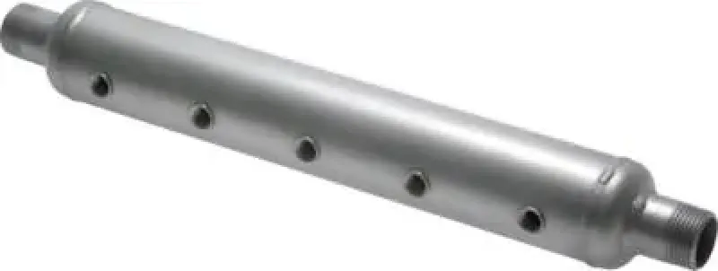 Edelstahl-Verteilerleiste 2-fach (doppelseitig), PN 15, Heavy Duty, Industrie & Haus