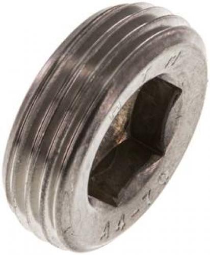 VVerschlussstopfen Edelstahl mit Innensechskant ohne Bund, alle Größen