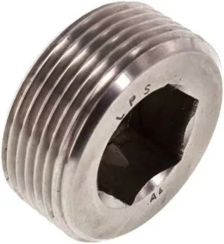 Edelstahl-Verschlussstopfen mit Innensechskant, ohne Bund, PN 16, rostfrei