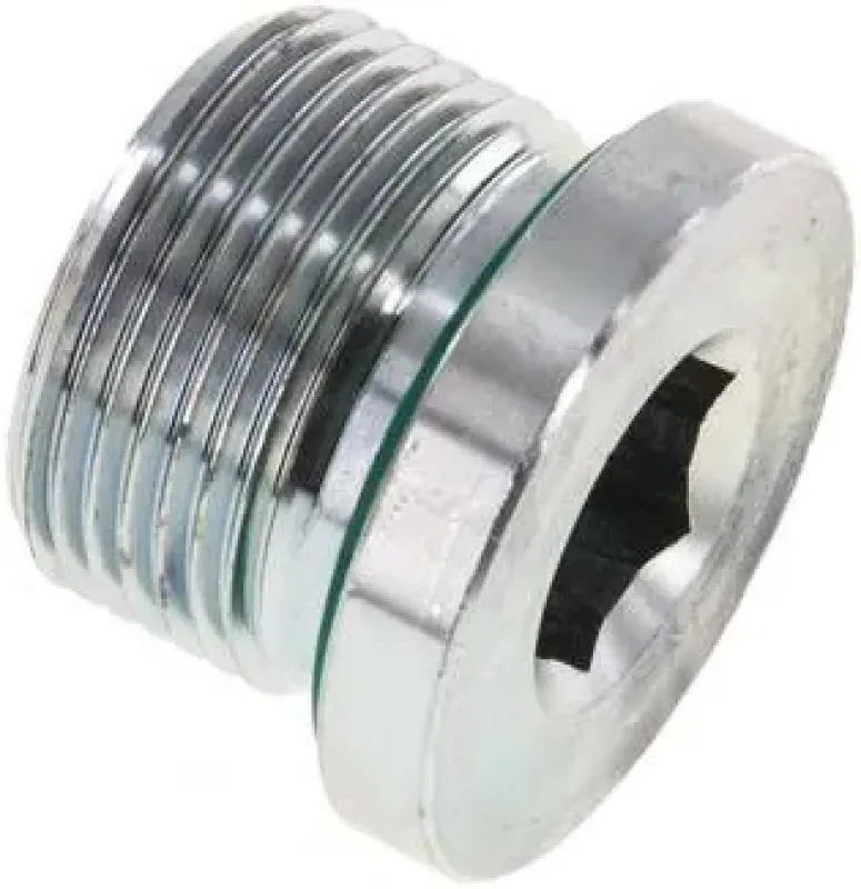Verschlussschraube Stahl verzinkt, metrisch, Elastomerdichtung, bis 400 bar