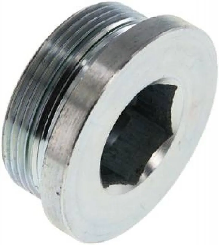 Verschlussschraube Stahl verzinkt, metrisch, Elastomerdichtung, bis 400 bar