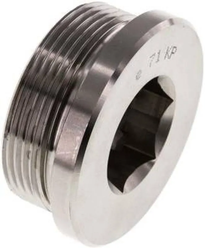Verschlussschraube Edelstahl 1.4571, metrisch, Elastomerdichtung, bis 400 bar