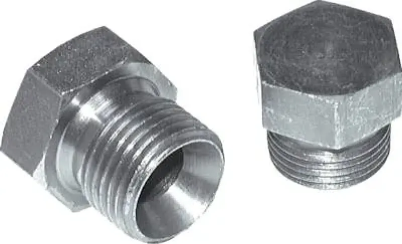 Edelstahl Verschlussverschraubung V4A, Zollgewinde, 60° Dichtkegel, bis 575 bar