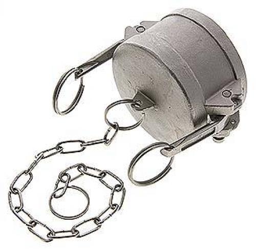 Verschlusskappen Edelstahl mit Sicherheitsverriegelung für Schnellkupplungsstecker, Typ DC, alle Größen