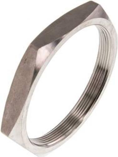 Sechskant-Gegenmuttern Edelstahl V4A (Whitworth-Rohrgewinde), alle Größen