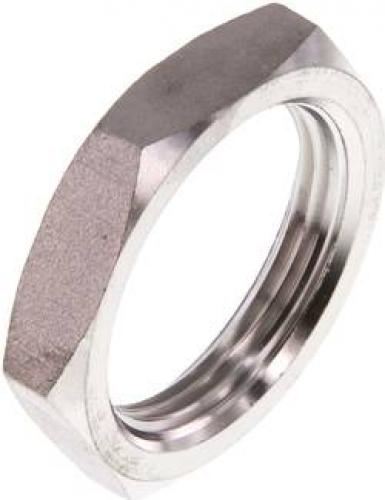 Sechskant-Gegenmuttern Edelstahl V4A (Whitworth-Rohrgewinde), alle Größen