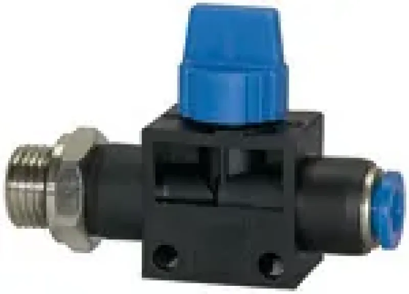 Riegler® Absperrhahn Standard mit zylindrischem Außengewinde und Steckanschluss