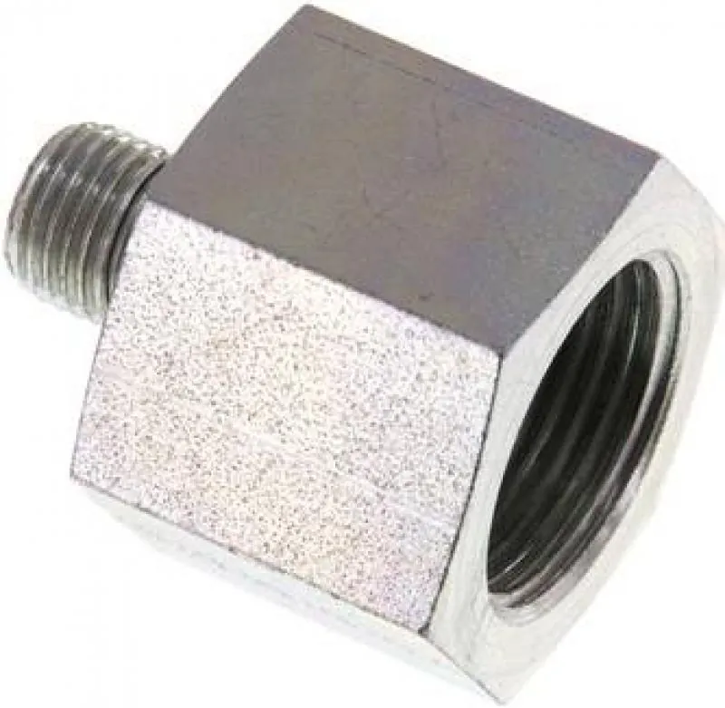 Hydraulik-Gewindereduzierungen Stahl verzinkt mit zylindrischem Innen- und Außengewinde bis 630 bar, Elastomerdichtung, alle Größen