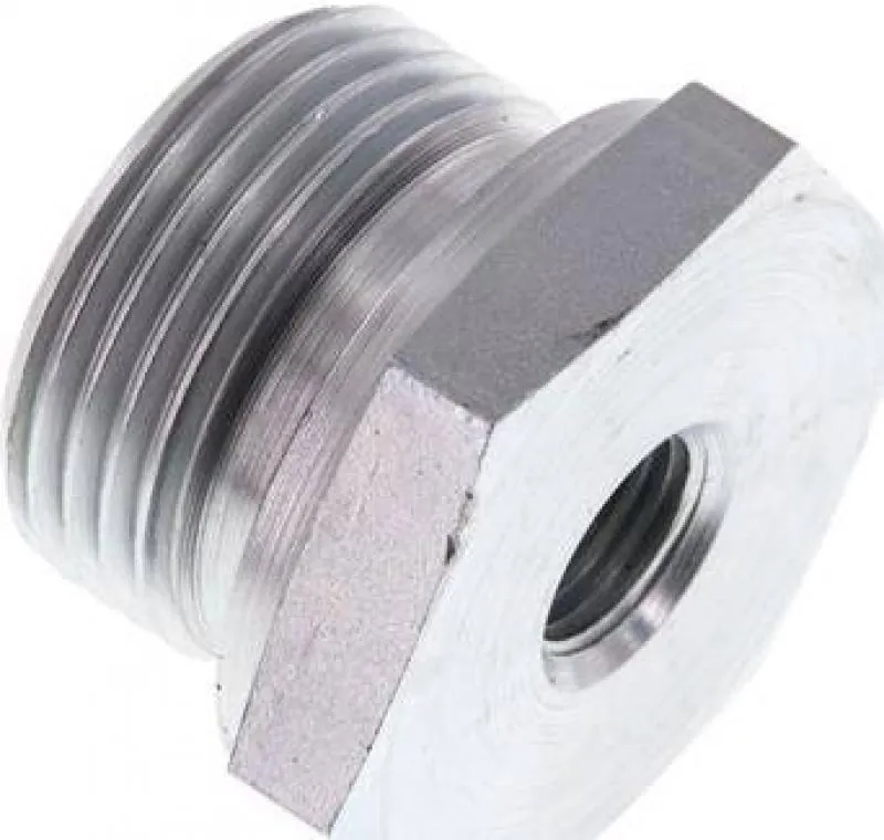 Hydraulik-Gewindereduzierungen Stahl verzinkt mit zylindrischem Innen- und Außengewinde bis 630 bar, Elastomerdichtung, alle Größen