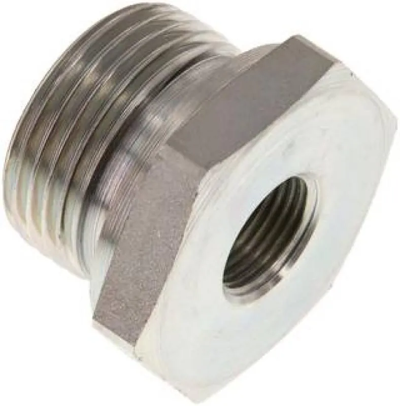 Hydraulik-Gewindereduzierungen Stahl verzinkt mit zylindrischem Innen- und Außengewinde bis 630 bar, Elastomerdichtung, alle Größen