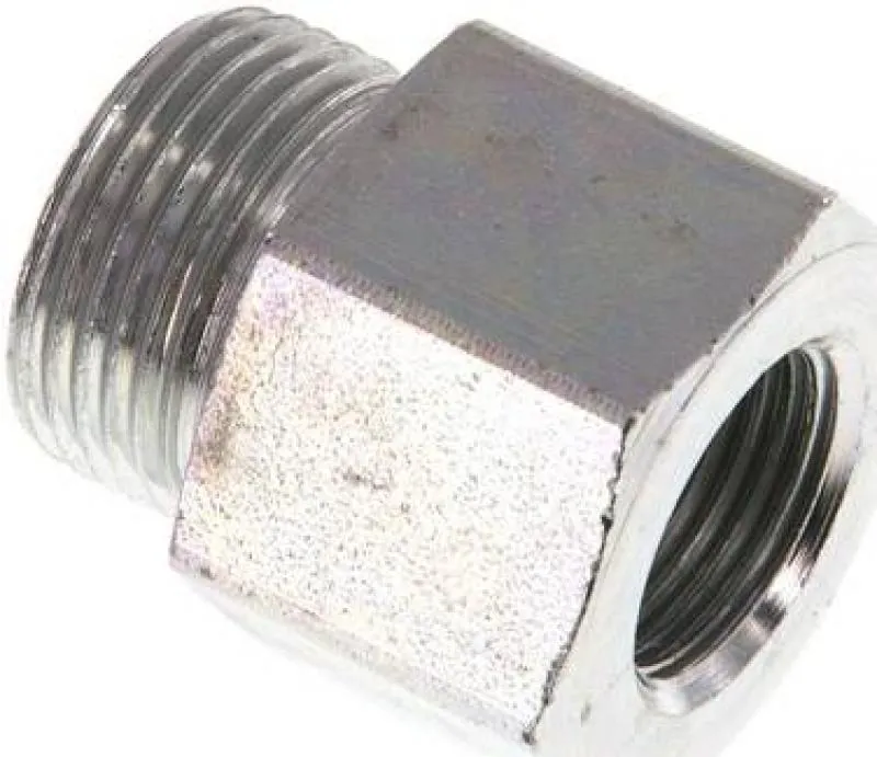 Hydraulik-Gewindereduzierungen Stahl verzinkt mit zylindrischem Innen- und Außengewinde bis 630 bar, Elastomerdichtung, alle Größen