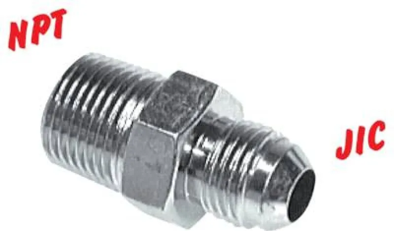 Hochdruck-Doppelnippel aus Edelstahl 1.4571, NPT-Gewinde auf UNF-Gewinde, bis 310 bar, alle Größen