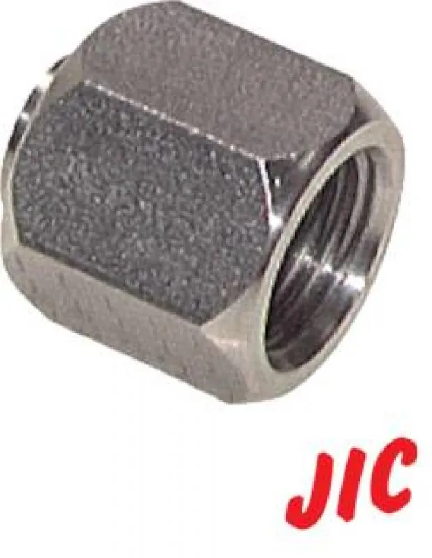 Edelstahl Verschlusskappe V4A, UNF / JIC-Gewinde, bis 345 bar, rostfrei