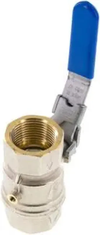 2-teilige Kugelhähne mit Zwangsentlüftung – Messing vernickelt, PN 14, alle Größen