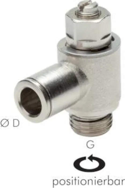 IQS Drosselrückschlagventil – mit Schlitzschraube MSV – alle Größen 4mm bis 12mm