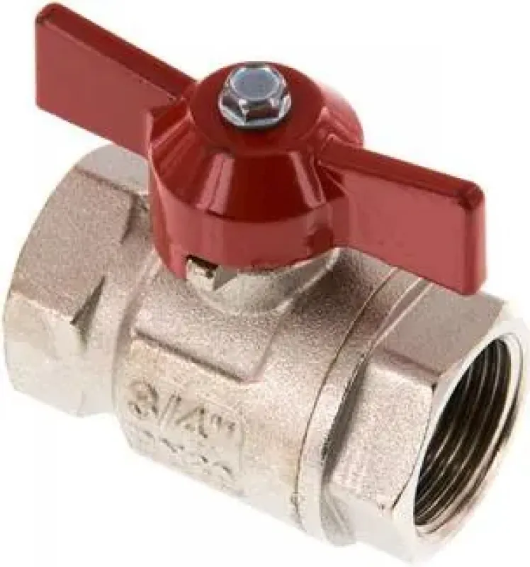 Kugelhähne 2-teilig Messing vernickelt – voller Durchgang, IG, kurze Bauform, bis 50 bar, alle Größen