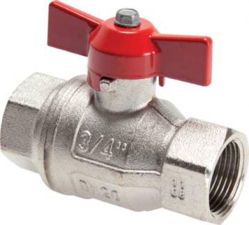 Kugelhähne 2-teilig Messing vernickelt – voller Durchgang, IG, 14–50 bar, alle Größen