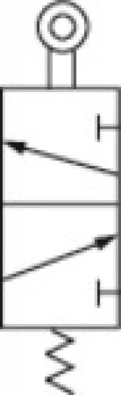 Riegler 3/2-Wegeventil mechanisch betätigt, Serie »M3«, Rollenhebel, Stössel NC
