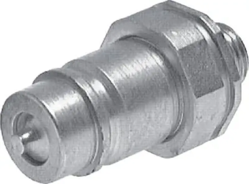 Hydraulik-Schnellkupplung (Stecker) aus verzinktem Stahl mit Rohranschluss (Konus)