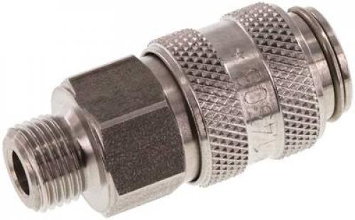 Kupplungsdosen mit Außengewinde, NW 5, Edelstahl 1.4305, alle Größen