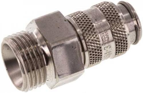 Kupplungsdosen mit Außengewinde, NW 5, Edelstahl 1.4404, alle Größen