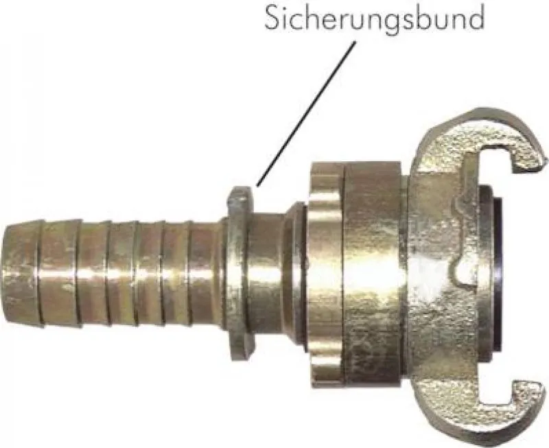 Sicherheits-Kompressorkupplung Schlauchtülle Sicherungsbund Temperguss NBR
