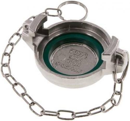 Verschlusskappen für Tankwagen-Kupplungen (V-Teil), Edelstahl 1.4401, alle Größen