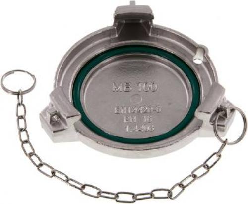 Verschlusskappen für Tankwagen-Kupplungen (V-Teil), Edelstahl 1.4401, alle Größen