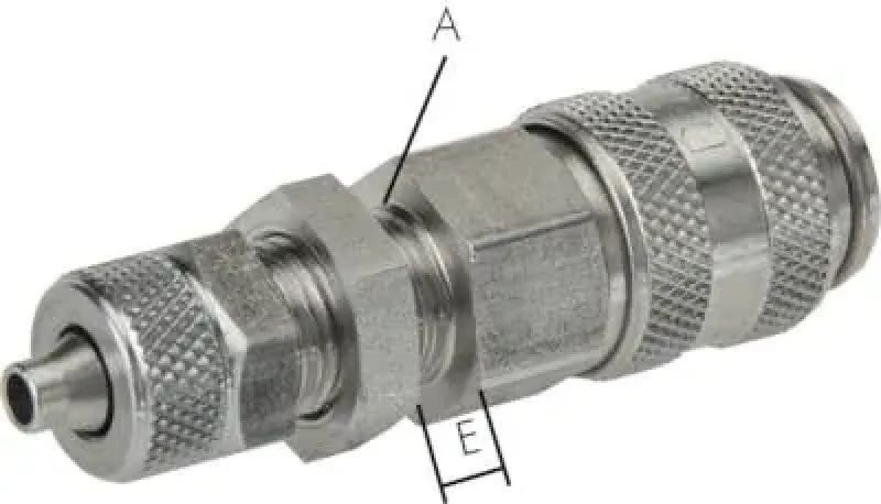 Kupplungsdosen NW 5 mit Überwurfmutter & Schottgewinde – Edelstahl 1.4404 (alle Größen)