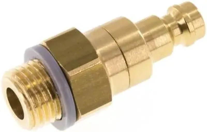 Kupplungsstecker NW 5 mit Außengewinde – Messing (alle Größen)