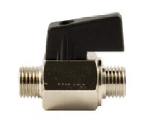 Messing verchromter Mini-Kugelhahn Knebelgriff/Schraubendreher kompakt alle Größen