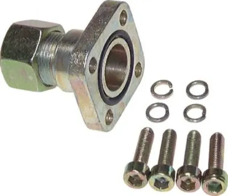 Gerade Flanschverschraubungen mit quadratischem Flanschanschluss, alle Größen