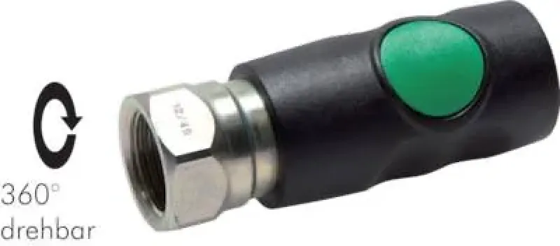 Sicherheits-Druckknopfkupplungsdose Innengewinde NW 7,2 Kunststoff