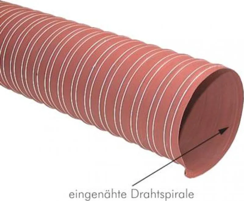 Silikon-Heißluftschlauch Meterware – ab 1 m, zweilagig, bis +310 °C, alle Größen