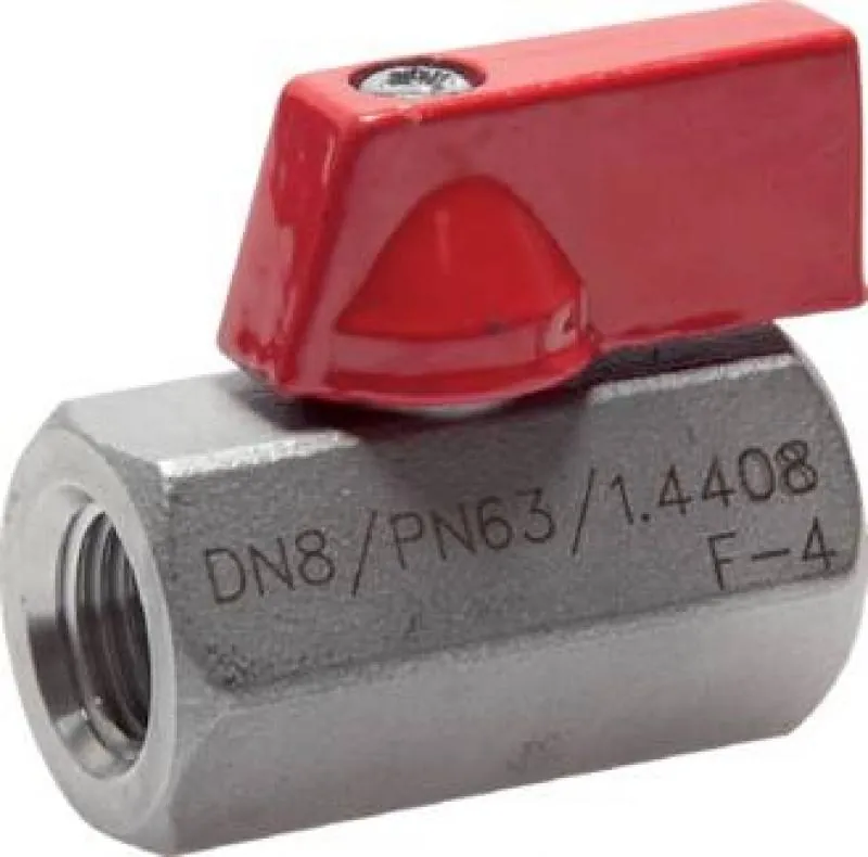Mini-Kugelhähne mit Knebelgriff – Edelstahl, PN 63 (Eco-Line), alle Größen