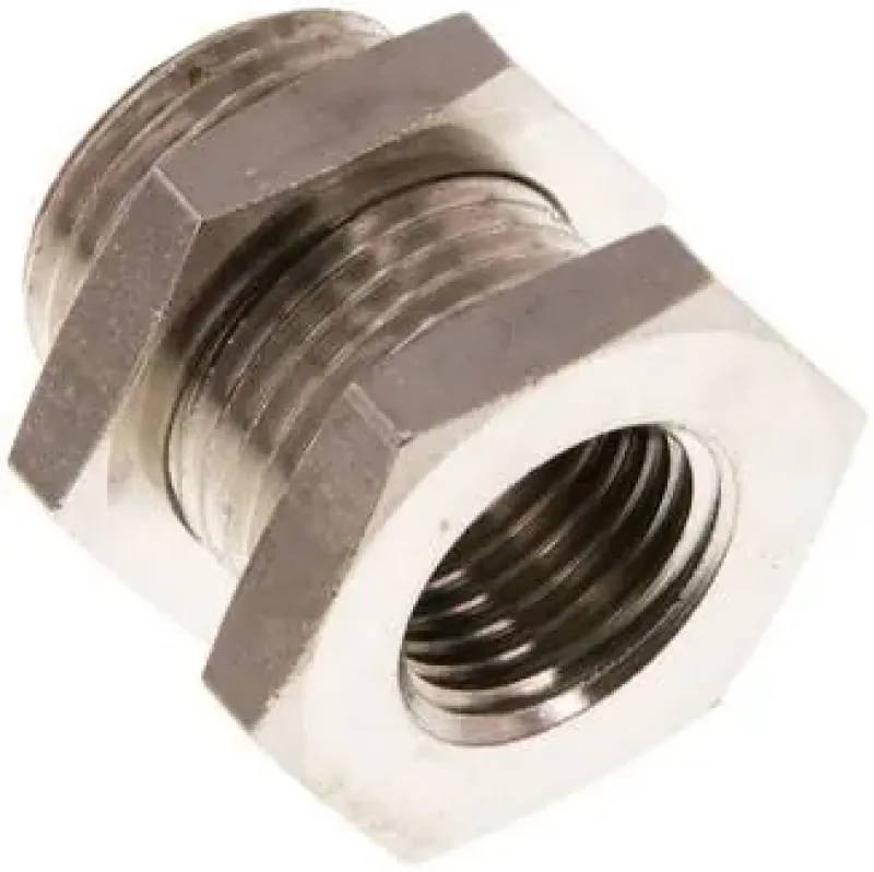 Schottverschraubung aus Messing vernickelt, für Plattenmontage, bis 16 bar, alle Größen